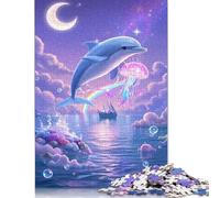 Dolphin Rompecabezas Imposible,desafío para Adultos Juego Educativo 1000 Piezas Obra De Arte De Juego De para Adultos Y Niños Mayores De 12 Años 1000pcs (75x50cm)