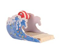 Dolphin Shaped Cat Scratching Board with Ball, Multipurpose Cat Claw Grinding Tool, Kitten Scratch Pad for Playing and Relaxing, Sturdy Animal Scratcher for Entertainment