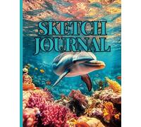 Dolphin Sketch Journal Notebook: Plain And Lined Paper Combo For Kids, Boys And Girls Who Like Drawing And Journaling (Softcover)