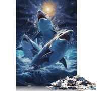Dolphin Space Animal Rompecabezas Imposible,desafío for Adults Entretenimiento Creativo 1000 Piezas Obra De Arte De Juego De para Adultos, Regalos A Partir De 14 Años 1000pcs (75x50cm)