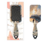 Dolphin Sunset - Cepillo de pelo con cojín de aire húmedo y seco, cepillo de pelo desenredante de plástico para niños y adultos, regalo de vuelta a la escuela, mujeres y hombres