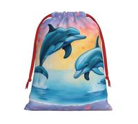 Dolphins in Love - Bolsas de almacenamiento para fiestas de cumpleaños, suministros de vacaciones, también se pueden utilizar para almacenamiento diario