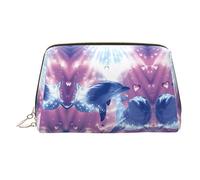 Dolphins in Love - Neceser de viaje con cremallera y cremallera, ideal para el hogar y viajes