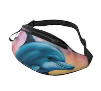 Dolphins in Love Print - Riñonera elegante para hombre y mujer, paquete cómodo de viaje para senderismo, ciclismo y correr