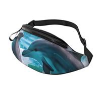 Dolphins in the sea Print Pack - Riñonera ligera y ajustable unisex para viajes y correr