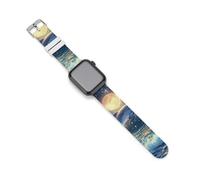 Dolphins Under The Moon Moonlight - Correa de silicona compatible con IWacth Series 10 9 Ultra 8 7 6 5 SE Correa de repuesto, 42mm/44mm