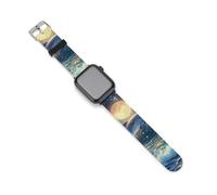 Dolphins Under The Moon Moonlight - Correa de silicona compatible con IWacth Series 10 9 Ultra 8 7 6 5 SE Correa de repuesto, 38mm/40mm