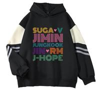 Dolpind BTS - Sudadera con capucha para hombre, diseño de cachorro, con texto "Love Yourself Tear" - 02FQ2105-Black-V 95-XXL, XXL, V 95 Black
