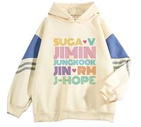 Dolpind BTS - Sudadera con capucha para hombre, diseño de cachorro, con texto "Love Yourself Tear" - FQ0150AXL, XL, Gris