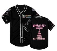 Dolpind Camiseta K-pop Love Yourself Jimin Suga V Jungkook Rap Jhope Jin, Negro 01, X-Large