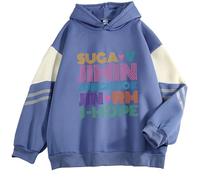 Dolpind Kpop Jungkook Suga Jimin V RM JHope Jin - Sudadera con capucha, Azul, M