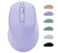 Dolrso Ratón Bluetooth, mouse inalámbrico recargable para laptop/iPad/MacBook Pro/Air, mouse silencioso portátil delgado para Surface Pro/PC/Lenovo/Samsung Tablet (morado)