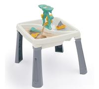 DOLU blanco y gris arena y agua 3 en 1 mesa creativa para niños a partir de 24 meses jardín juguete mesa de agua arena it latón bandeja de juego mesa de activación mesa de juego de agua caja de arena