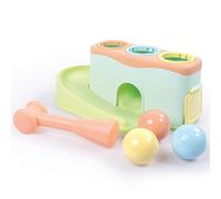 DOLU Pelota rodante, juguete para niños pequeños, juguete de actividad para niños, 3 bolas de sonajero, 1 martillo, juguete para niños mejora las habilidades motoras de tus hijos