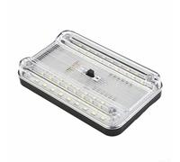 Dolvitrny 12V 36-LED Luz interior de cúpula para coches - Lámpara de techo de lectura para maletero con interruptor de encendido/apagado, plástico ABS, luz blanca, ajuste