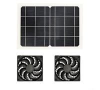 Dolvitrny 15W Solar Powered Dual extractor conjunto de ventiladores, panel monocristalino gallineros y perreras, IP65 impermeable circulación invernadero