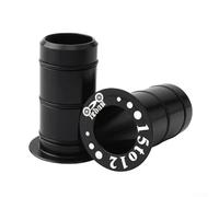 Dolvitrny Adaptador de buje de 15 mm a 12 mm para reductor de tamaño de eje pasante, buje de conversión, horquilla delantera, aleación de aluminio, espaciador ligero compatible con (negro)