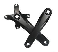 Dolvitrny Bielas para bicicleta de montaña de aleación de aluminio de 170 mm, brazo 104BCD, plato de 4 pernos 32T 34T 36T 38T 40T para configuración individual y doble, acabado negro (34T)