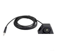 Dolvitrny Cable de extensión AUX de 1 m de 3,5 mm para salpicadero de coche, montaje empotrado, barco, remolque para audio de bicicleta, con soporte compatible con entrada macho a hembra de 3,5 mm