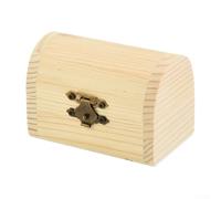 Dolvitrny Caja de almacenamiento de madera lisa con bisagras, caja de recuerdo de pino para bodas, bautizos o regalos de Nochebuena, caja de manualidades personalizada para decoupage, (S)