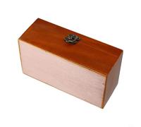 Dolvitrny Caja de almacenamiento de madera retro, baúl de recuerdo con cerradura para organizar recuerdos, joyas y documentos en el hogar, oficina o dormitorio (S)