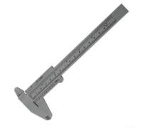 Dolvitrny Calibrador Vernier 0-150mm de plástico deslizante para medición de joyas, herramienta de medición interior/exterior/profundidad/altura/diámetro con centímetros (gris)