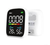 Dolvitrny Calidad del aire con sensor PM2.5 y probador de humedad, detector de calidad del aire interior real con pantalla LED, carga tipo C (sin WiFi)