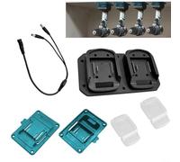 Dolvitrny Cargador de pared de doble puerto para baterías Makita-BL1830 BL1840, estación de carga compacta con cubiertas protectoras y cable de 40 cm