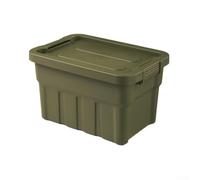 Dolvitrny Contenedores de almacenamiento apilables con tapa, organizador de gran capacidad para el hogar, cocina, coche y uso al aire libre, contenedor de plástico PP de 29,5 x 20,6 x 18 cm (verde