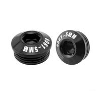 Dolvitrny Cubierta para pedal de bicicleta, tapa antipolvo de aleación de aluminio con tornillos de bloqueo, rosca de 14 mm para bicicleta plegable de carretera de montaña, negro, rojo y dorado (6,5