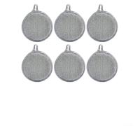 Dolvitrny Esponja para lavavajillas de cocina, estropajo de doble cara para suciedad dura y superficies delicadas, resistente a los arañazos, resistente al aceite, paquete de 6, gris, 13 x 13 x 3 cm