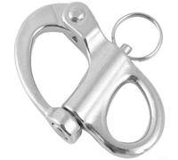 Dolvitrny Grillete de liberación rápida de acero inoxidable para buceo, gancho fijo con resistencia de grado marino 316, clip de fijación para barco para yate (35 mm)