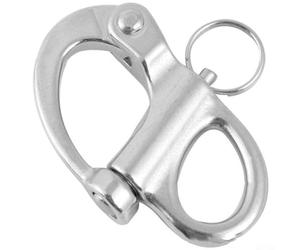 Dolvitrny Grillete de liberación rápida de acero inoxidable para buceo, gancho fijo con resistencia de grado marino 316, clip de fijación para barco para yate (35 mm)