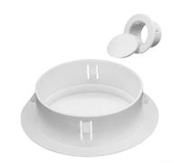 Dolvitrny Inserto decorativo de cubierta de agujero de pared tipo dividido para tubería de CA de 34 mm a 170 mm, placa de cubierta de agujero de cable de plástico PP con diseño a presión, aire