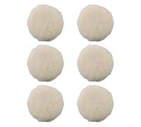 Dolvitrny Juego de almohadillas de pulido de lana de cordero de 6 pulgadas para accesorio de taladro eléctrico, corrección de pintura de coche, pulidor de barco marino y uso de búfer de revestimiento