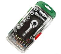 Dolvitrny Juego de brocas de trinquete y enchufe, construcción compacta ligera para áreas confinadas, pasador de acero de liberación rápida, reparación profesional de automóviles (C)