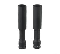 Dolvitrny Juego de cabezales hexagonales de 1/2 pulgada, llave de vaso profunda de 128 mm de alcance extendido, enchufe de pared delgado de 8 mm, 10 mm, 12 mm, 13 mm, 14 mm, 17 mm, 19 mm, cromo