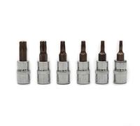 Dolvitrny Juego de llaves Torx de 1/4 con puntas T10-T15-T20-T25-T30-T40, juego de llaves de destornillador esencial para reparación de automóviles y mantenimiento de bicicletas