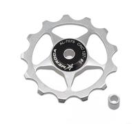 Dolvitrny Juego de ruedas de polea de desviador trasero de bicicleta 11T 13T para rodillo guía jockey, rodamiento de acero sellado para aleación de aluminio de alta resistencia para bicicleta de