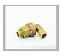 Dolvitrny Junta giratoria de cobre de 90 grados para mangueras de pulverización agrícola, ajuste antirrotación con roscas internas/externas, conector del sistema de riego (C)