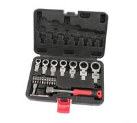 Dolvitrny Kit de llaves Torx con mecanismo de trinquete ajustable, juego de llaves de vaso de 8-19 mm con engranaje de 72 dientes y cabezal giratorio de 180°, acero al cromo vanadio