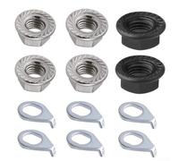 Dolvitrny Kit de tuercas de motor y arandelas de seguridad de acero al carbono para bicicletas eléctricas, eje delantero M8, buje trasero M9.5, soporte inferior M10, 250 W - 1000 W E-para rueda de