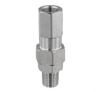 Dolvitrny Lavadora a presión giratoria de acero inoxidable, conector de manguera giratorio de 360 grados con conexión rápida NPT 3/8, adaptador de junta de alta presión antitorceduras (1/4)