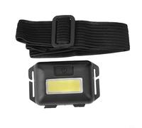 Dolvitrny Linterna frontal LED COB para correr, ciclismo, senderismo y pesca, para lámpara de frente ajustable ultraligera de 20 g con 3 modos (brillante/muy brillante/estroboscópico), requiere (negro