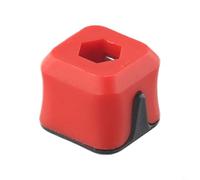 Dolvitrny Magnetizador de llave hexagonal para puntas de destornillador, herramienta de manga magnética de cabeza de lote con núcleo de acero de aleación y mango rojo, imán fuerte que sostiene