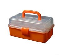 Dolvitrny Organizador de aparejos de pesca, caja de almacenamiento de 3 capas con diseño voladizo, rejilla ajustable para accesorios de hardware, organizador portátil con múltiples compartimentos (d)