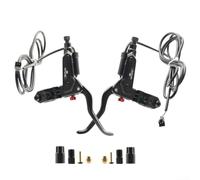Dolvitrny Palanca de freno eléctrica para bicicleta eléctrica Bafang, mango de freno hidráulico con conector SM 2A, aleación de aluminio, sistema de aceite mineral, apagado, barra de 22 mm (1 par 2 A)
