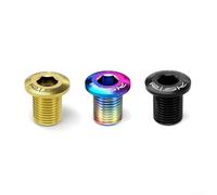 Dolvitrny Pernos de cadena de aleación Ti para bicicleta de carretera M8 x 10 mm para cierres duraderos de rueda de cadena compatibles con Shimano UT6800 R8000 R9100 DA9000 Series (dorado)