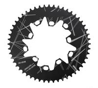 Dolvitrny Plato ovalado para bicicleta de carretera compatible con bielas 110 y 130 para bicicletas plegables de montaña 54T 56T 58T aluminio (56T)