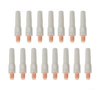 Dolvitrny Puntas de soldadura sin revestimiento de 40 x 1,0 mm, juego de 15 piezas para linterna 15AK, boquilla de soldadura MIG con diseño resistente a la escoria, accesorio de antorcha de soldadura